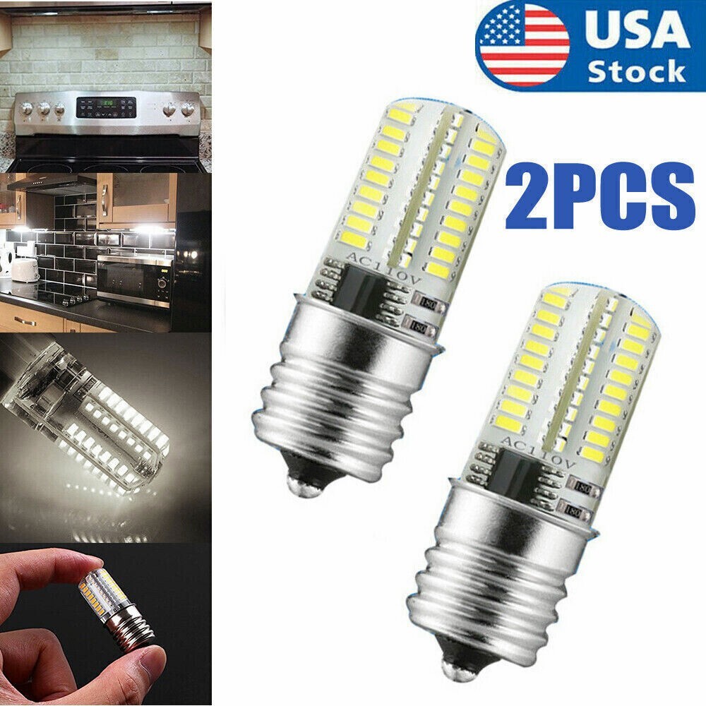 2PCs E17 LED Bulb Microwave Oven Light Dimmable 4W 6000K Natural White Light gallery