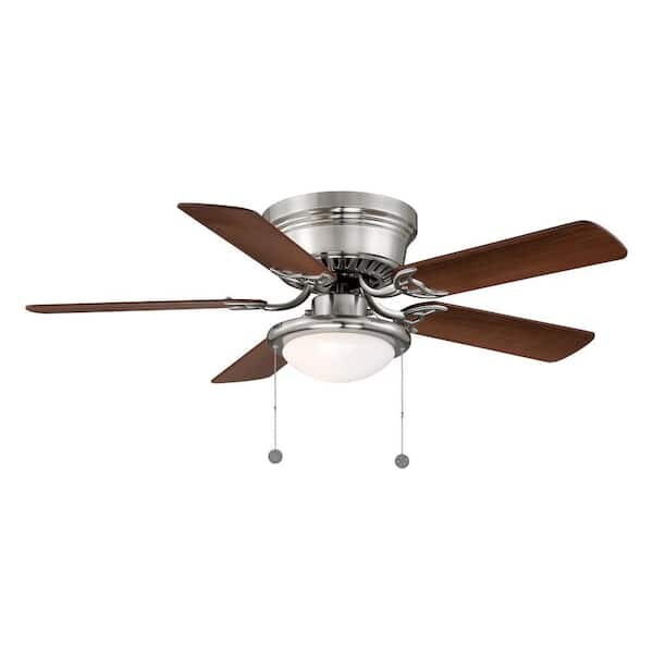 44 in. LED Ceiling Fan - Indoor, Brushed Nickel, Light Kit Included gallery