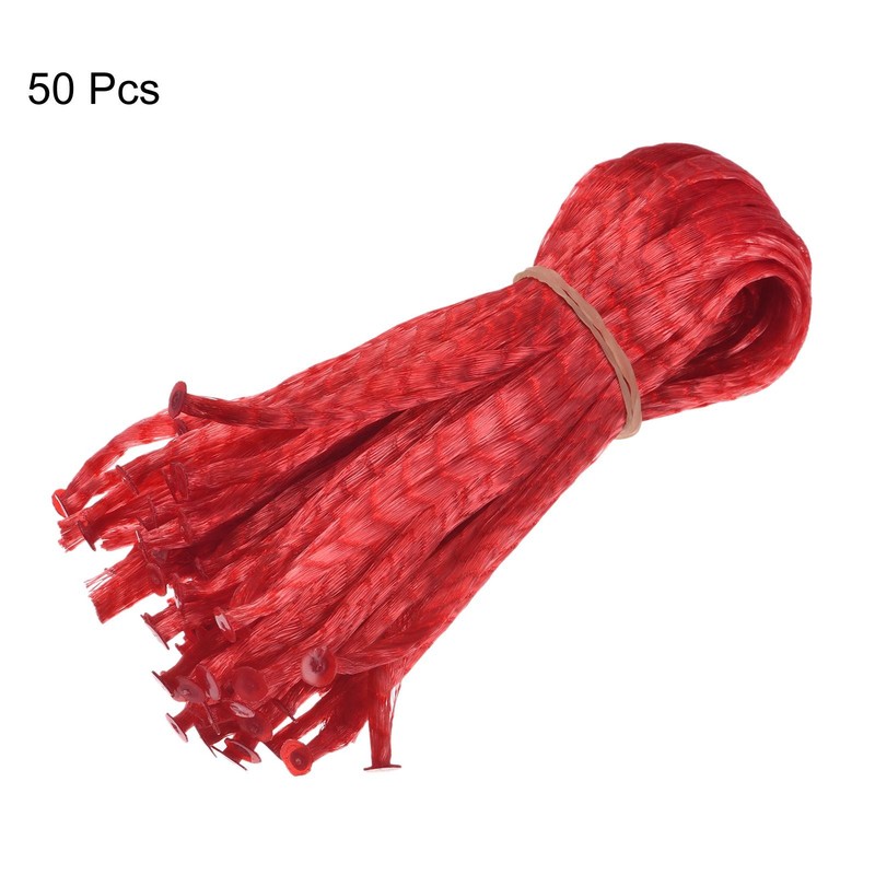 Watermelon Nets 11.81 Inch Hanging Melon Hammocks Bag for Garden Red 50 Pack gallery