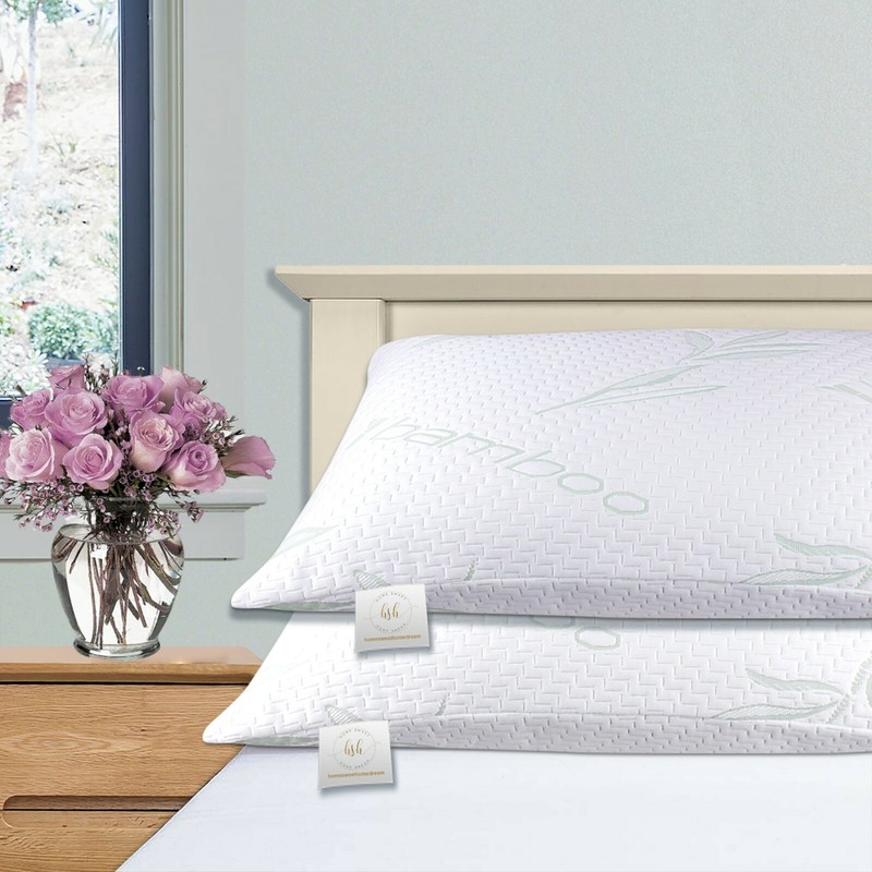 Bamboo Hypoallergenic Shredded Memory-Foam Pillows with Washable Cover gallery