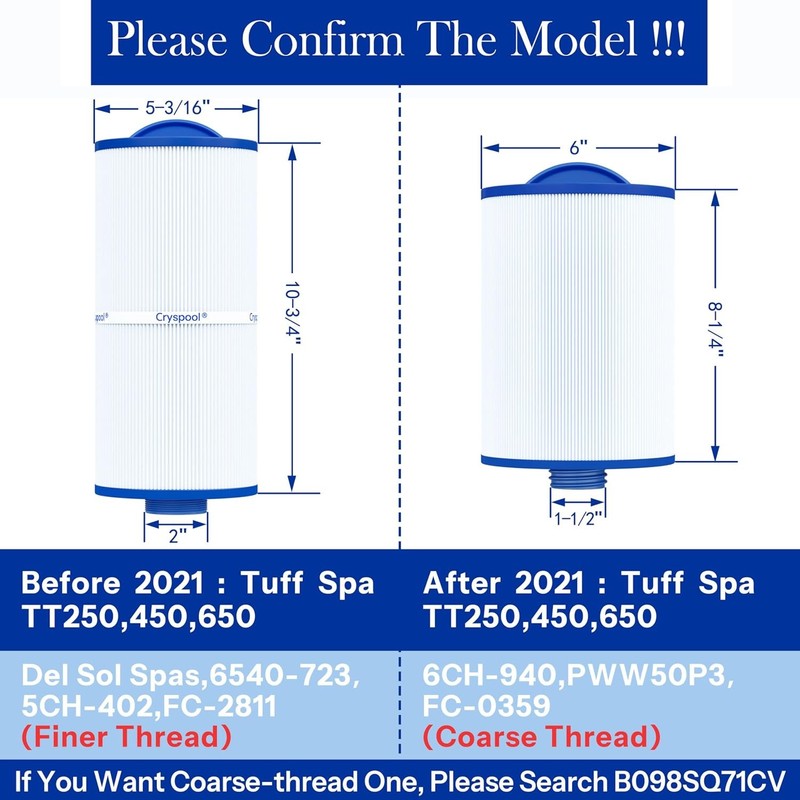 Cryspool 05033 Filter Compatible with Tuff Spa Filter, Del Sol Spas, Sundance gallery