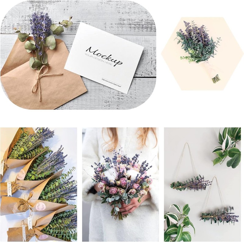 115 Pcs Dried Eucalyptus Stems & Lavender Flowers Bundles for ShowerHome Decor gallery