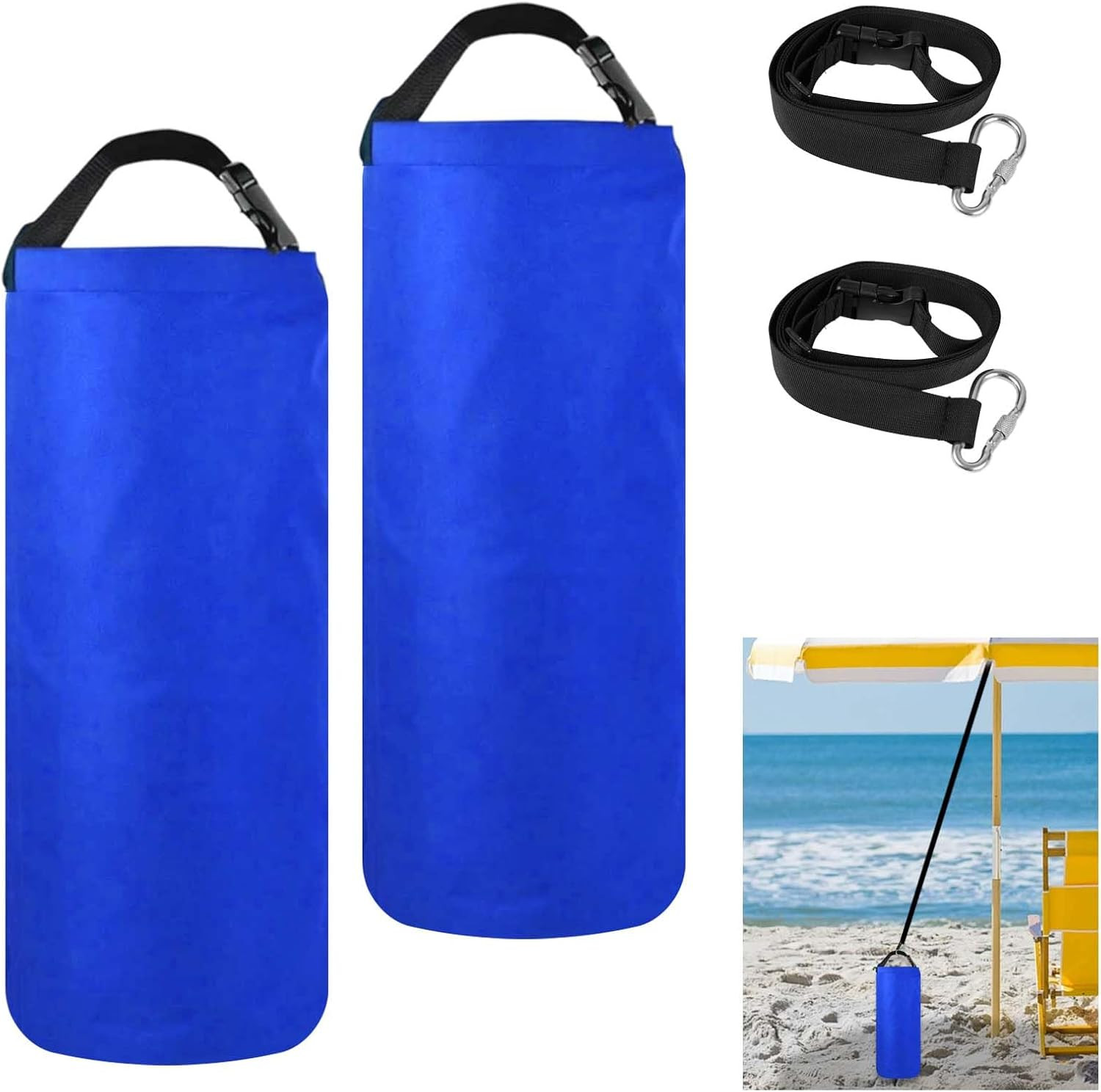 2Pack 10L Beach Umbrella Weight Sand Bags 25Lbs 600D Oxford Cloth Heavy Duty Sun gallery