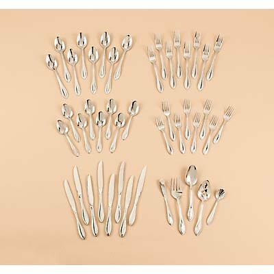Stanley Roberts 45 Pc 18/0 Stainless Steel Pristine Flatware Utensils Set gallery