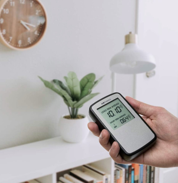 Airthings Corentium Home 223 Digital Radon Detector, Black/Gray, portable gallery