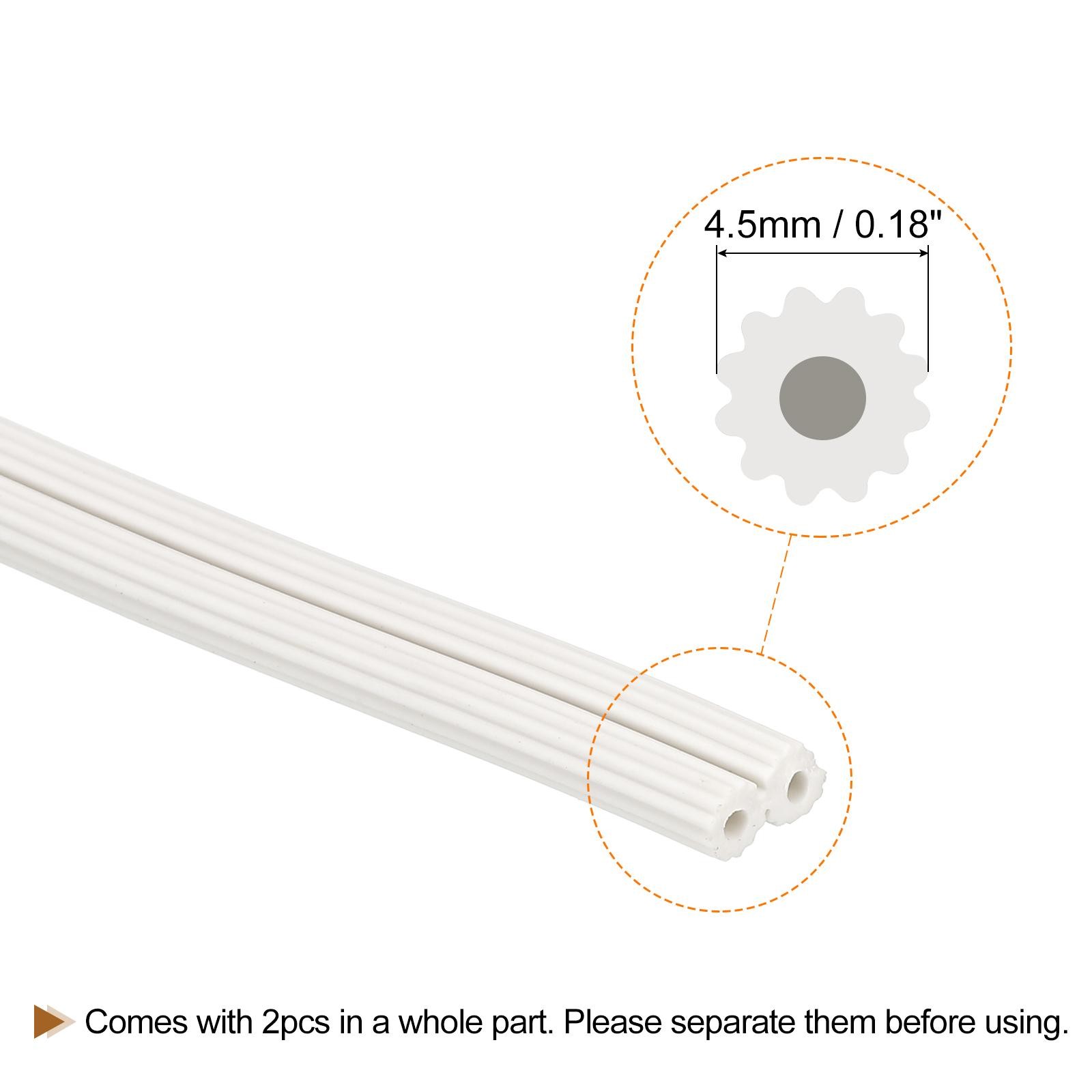 Screen Spline, 10M/32.81Ft Silicone Window Sealing Strip, 4.5mm OD White gallery