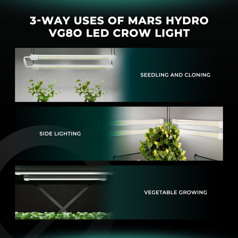 2PCS MARS HYDRO VG80 LED Grow Light Bars For Indoor Plants Seedling Vegetative gallery