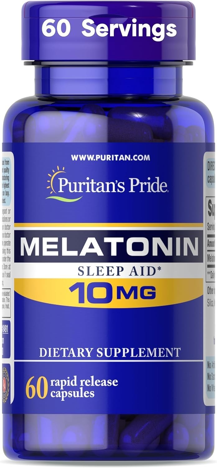 Premium Super Strength Melatonin 10Mg Sleep Aid, Dietary Supplement for Sound, R gallery