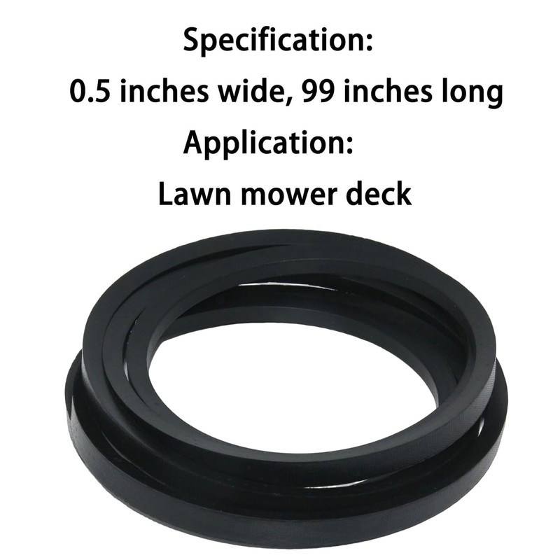 1/2'' x 99'' Replacement Deck Belt for MTD Lawn Mowers & Toro Equipment gallery