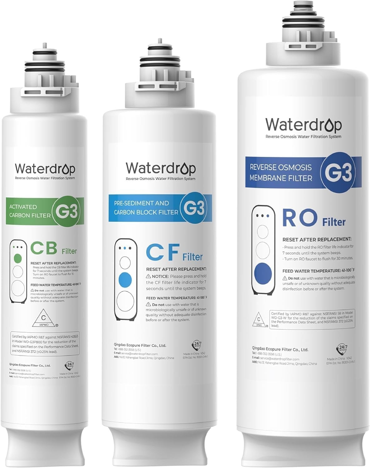Waterdrop G3 Replacement Filter, Replacement for WD-G3-W 400GPD Reverse Osmosis gallery