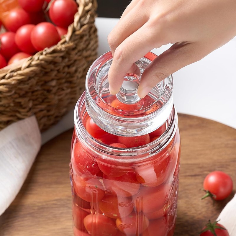 4 Pack of Fermentation Glass Weights with Easy Grip Handle for Great Wide Mouth gallery