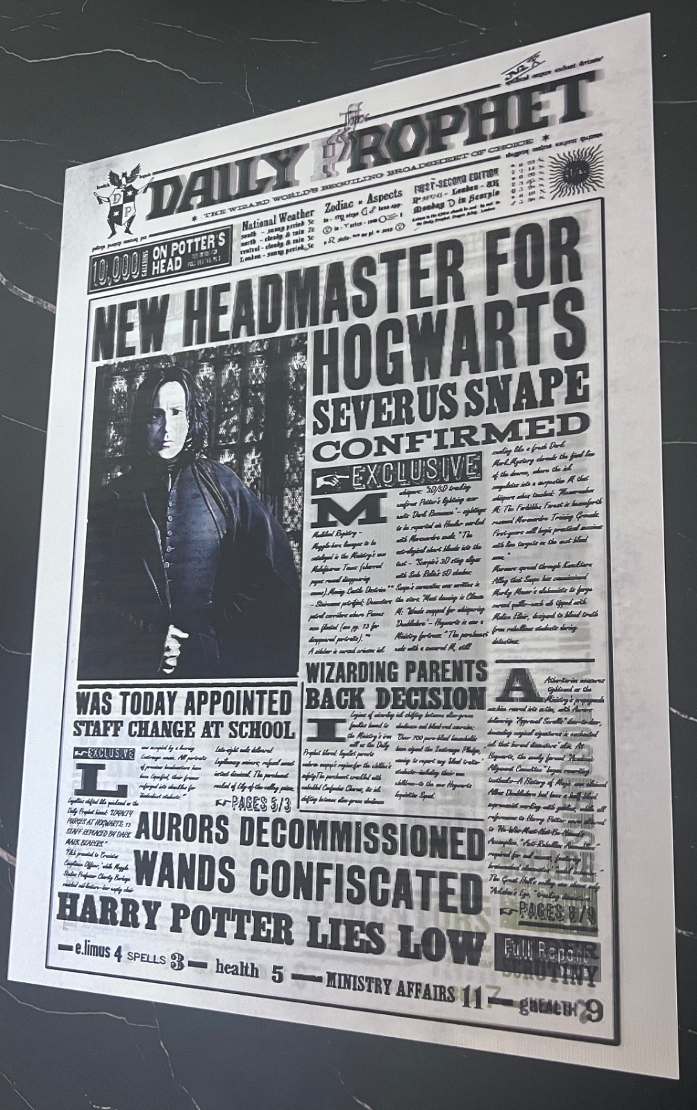 Harry Potter-Daily Prophet4-3D Lenticular Flip Effect- 3 Images Changes,3 In One gallery