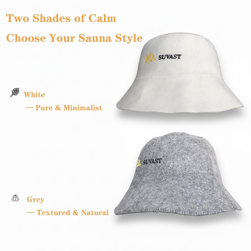 100% Wool Sauna Cap HeatResistant Felt Steam Room Accessory for Men & Women gallery