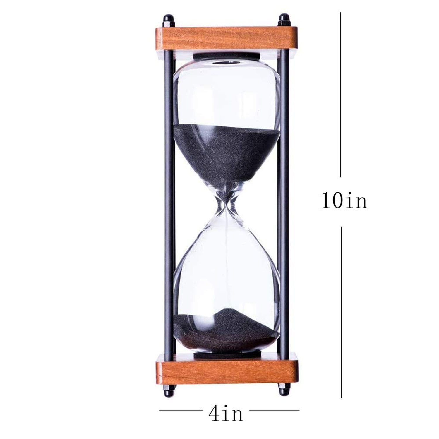 Large Hourglass Timer 30 Minute, Decorative Wooden Sandglass, Black 30 min gallery