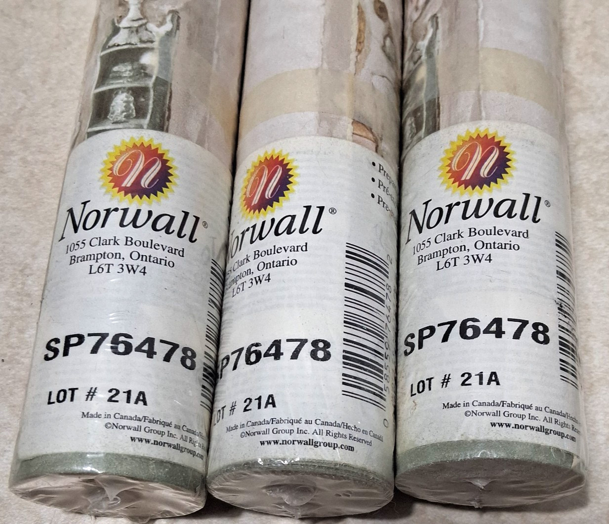 Retro - Bathroom Wallpaper Border - Norwall SP76478 - QTY 3 - 7in x 15ft - New gallery