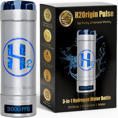 Hydrogen Water Bottle Generator, up to 9000 PPB Hydrogen Bottle Water Ionizer wi