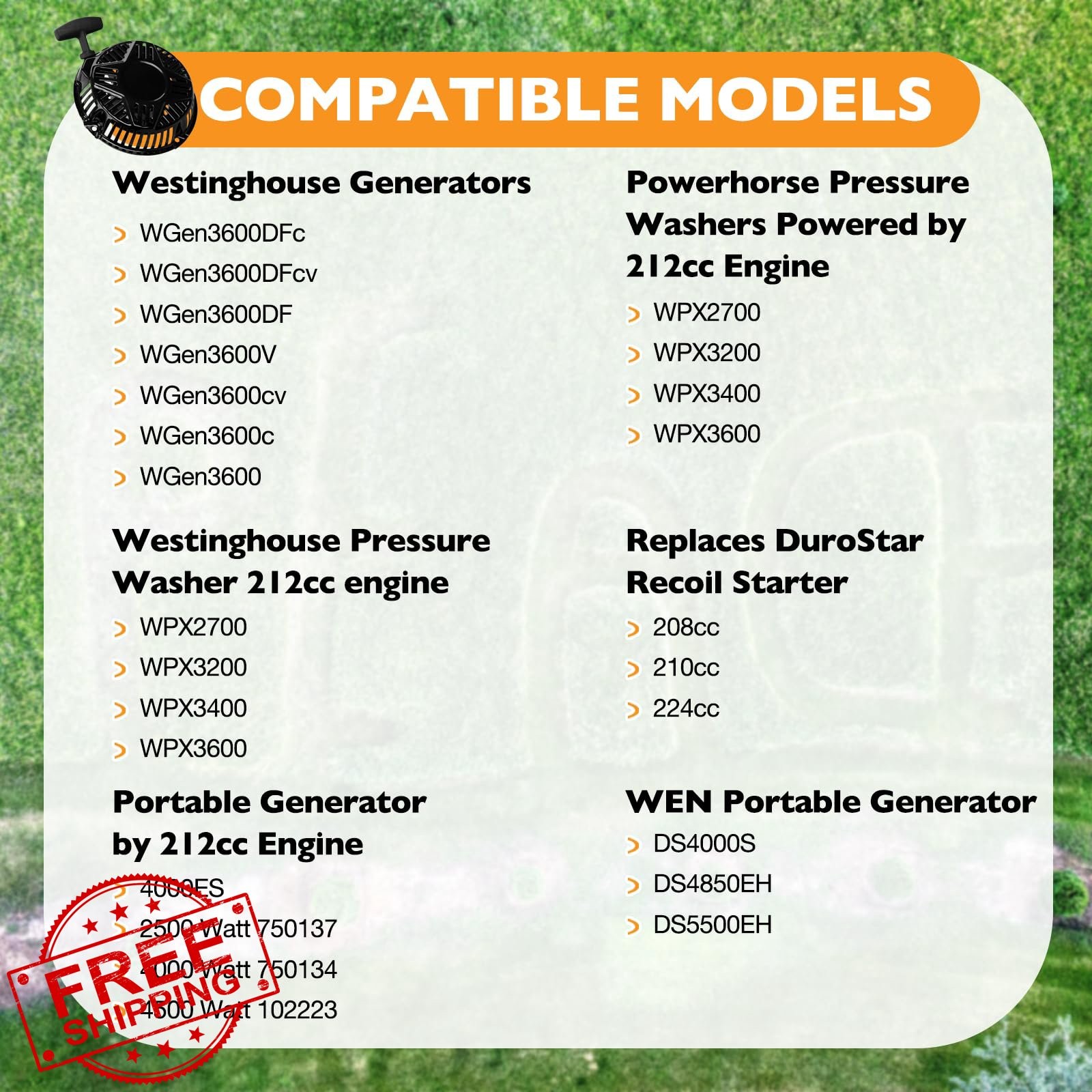 HQPASFY WGen3600 Recoil Starter Assembly gallery