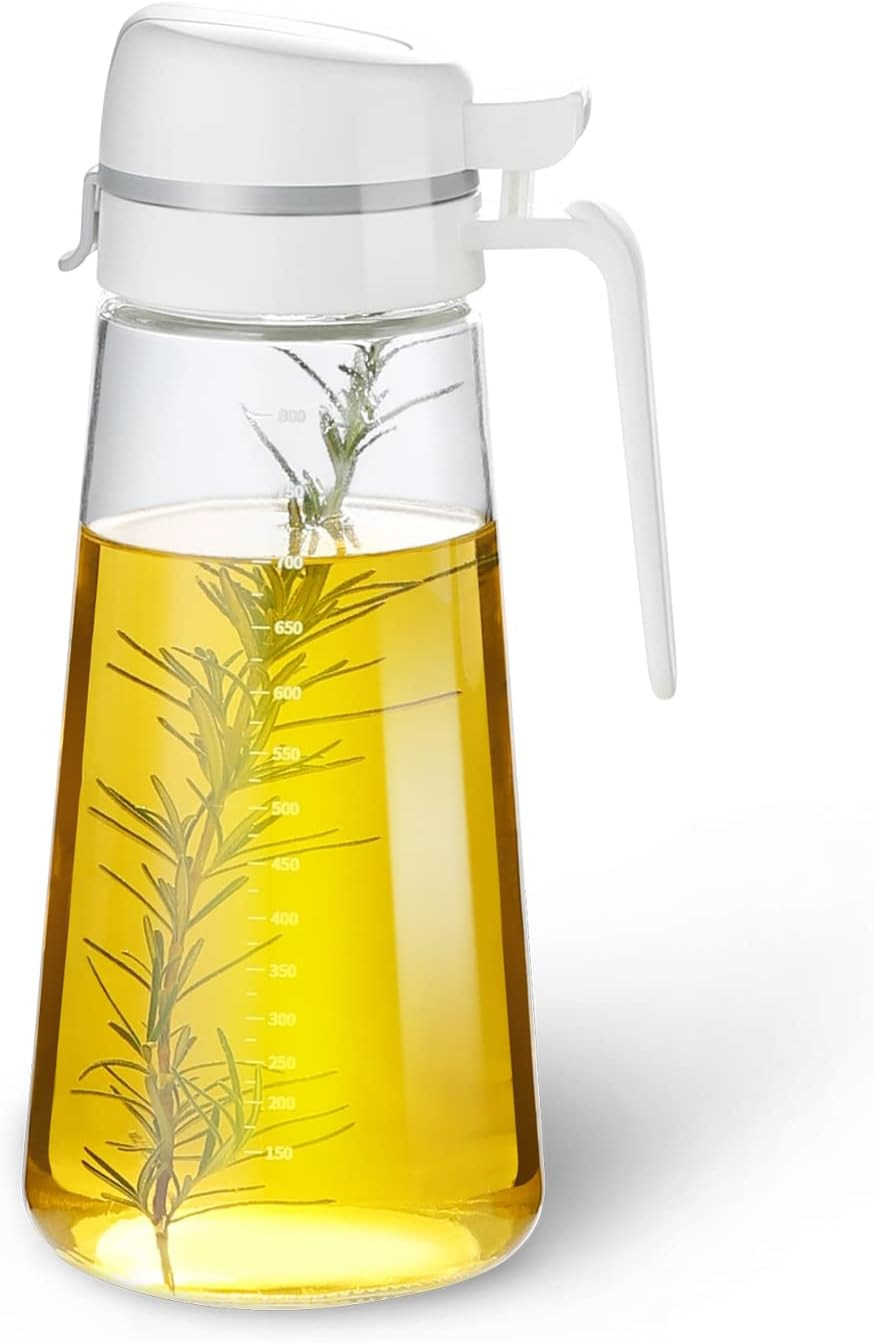 Auto Flip Olive Oil Dispenser Non-Drip Clear Glass with Scale 850ml 29oz Kitchen gallery