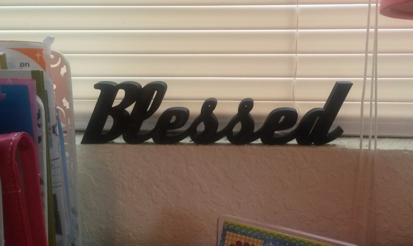 Blessed Sign Shelf Sitter Desktop Dorm Decor Wall Hanging Decor Word Art gallery