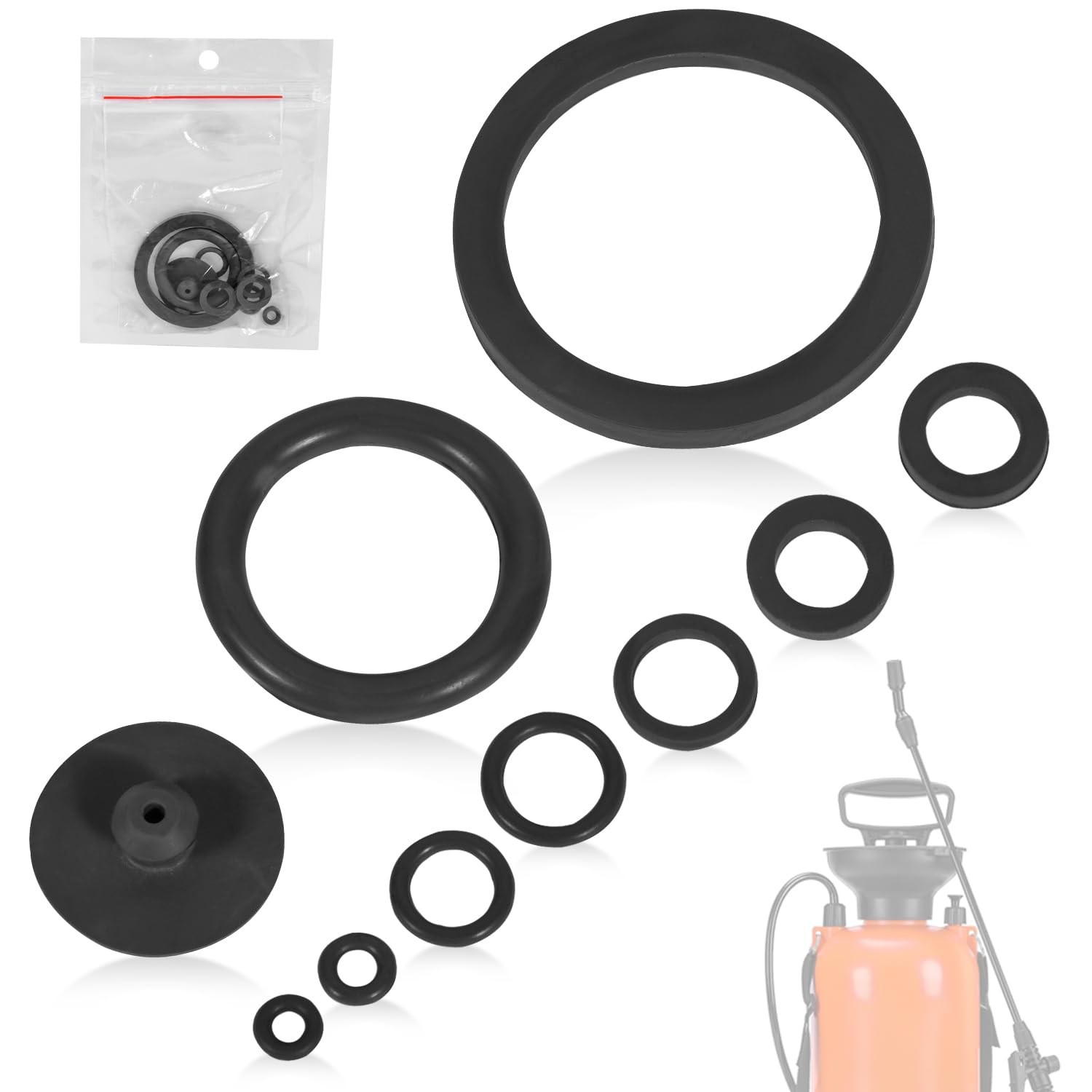 10Pcs Sprayer Seal Rings Kit - NBR Rubber O-Rings & Gaskets Replacement for M... gallery