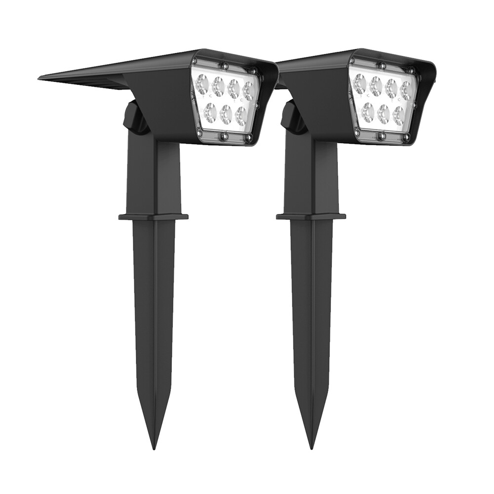 2-Pack Outdoor Solar Landscape Lights Spotlight For Pathway Garden Wall Garage gallery