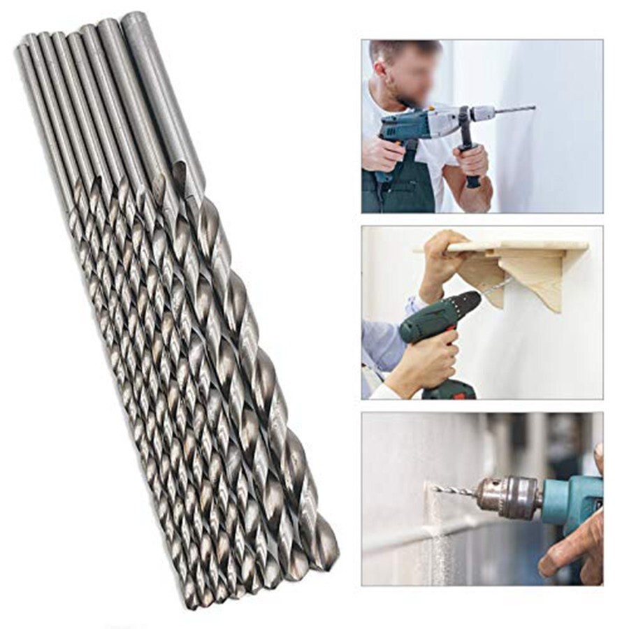 8x LONG DRILL BIT SET Tool Straight Shank HSS Large Twist Metal Steel 200mm A673 gallery