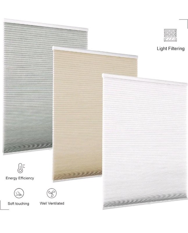 Changshade Cordless & Light Filtering Cellular Shade 33 inches Wide Beige gallery