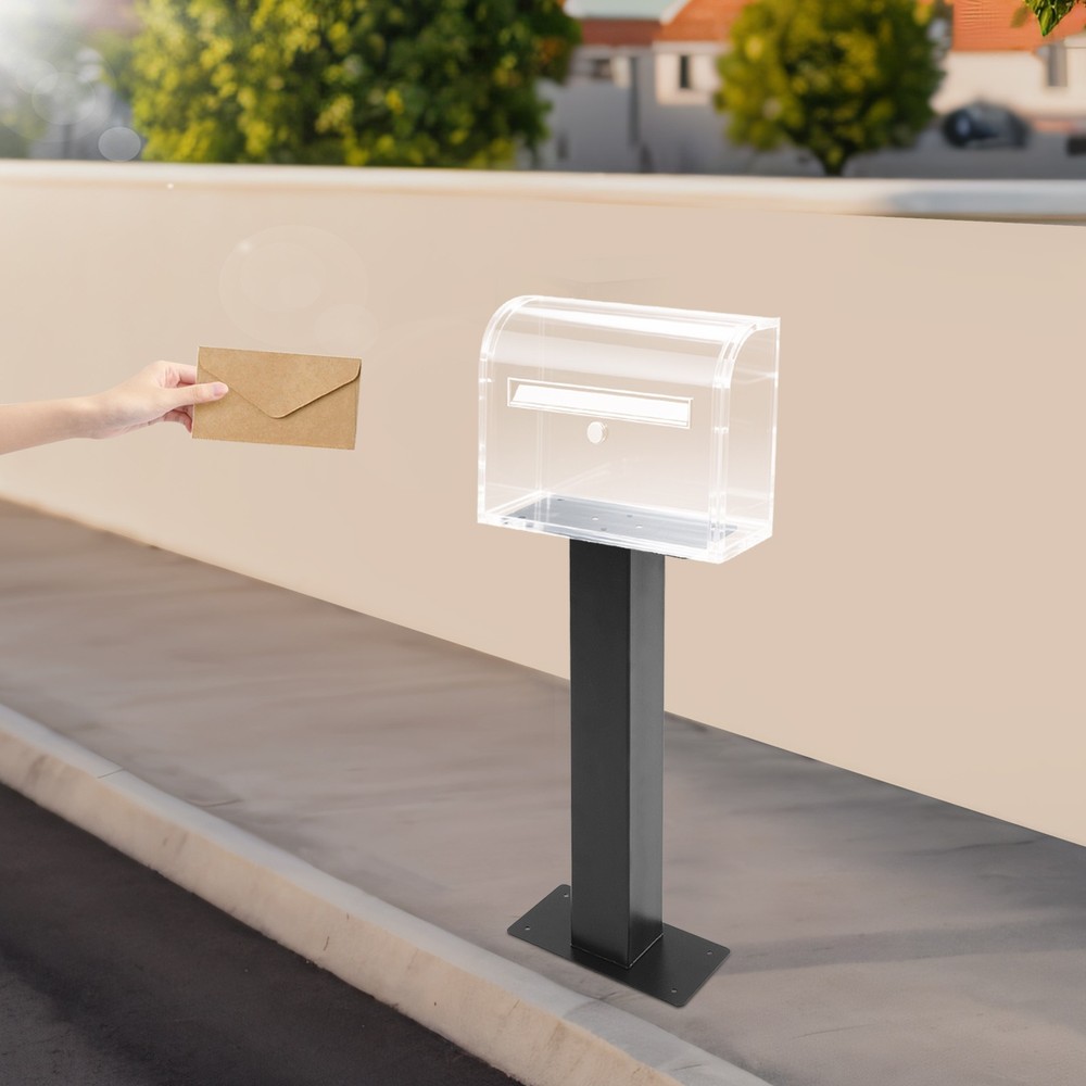 Surface Mounting Post For Easy Install Mailbox Hard Floor Surfaces 27×6×12 In