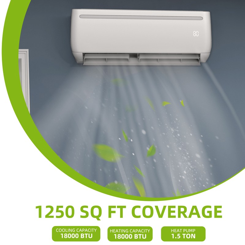 18000 BTU Ductless Mini Split Heat Pump - 19 SEER2, 208-230V Power 18K gallery
