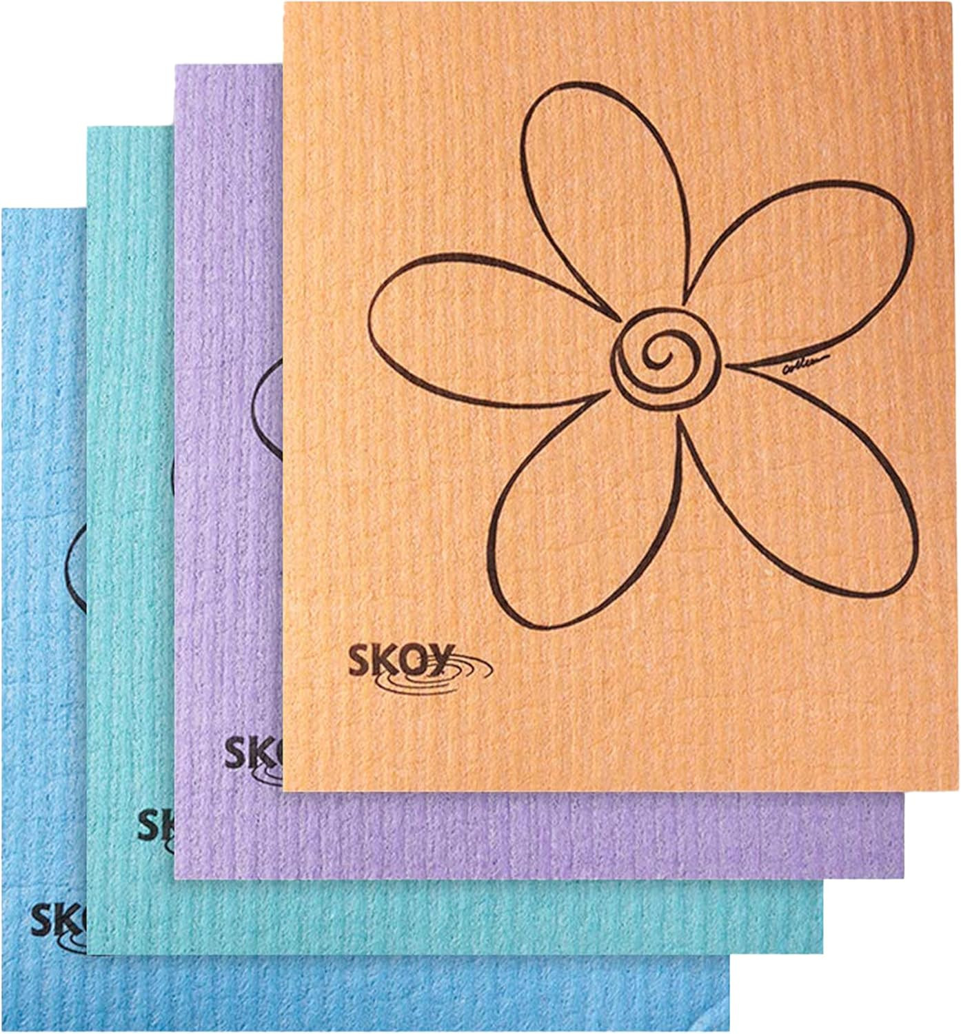 Skoy Cloth, 4-pack Versatile Swedish Dishcloths for 4-Pack, Colors May Vary gallery
