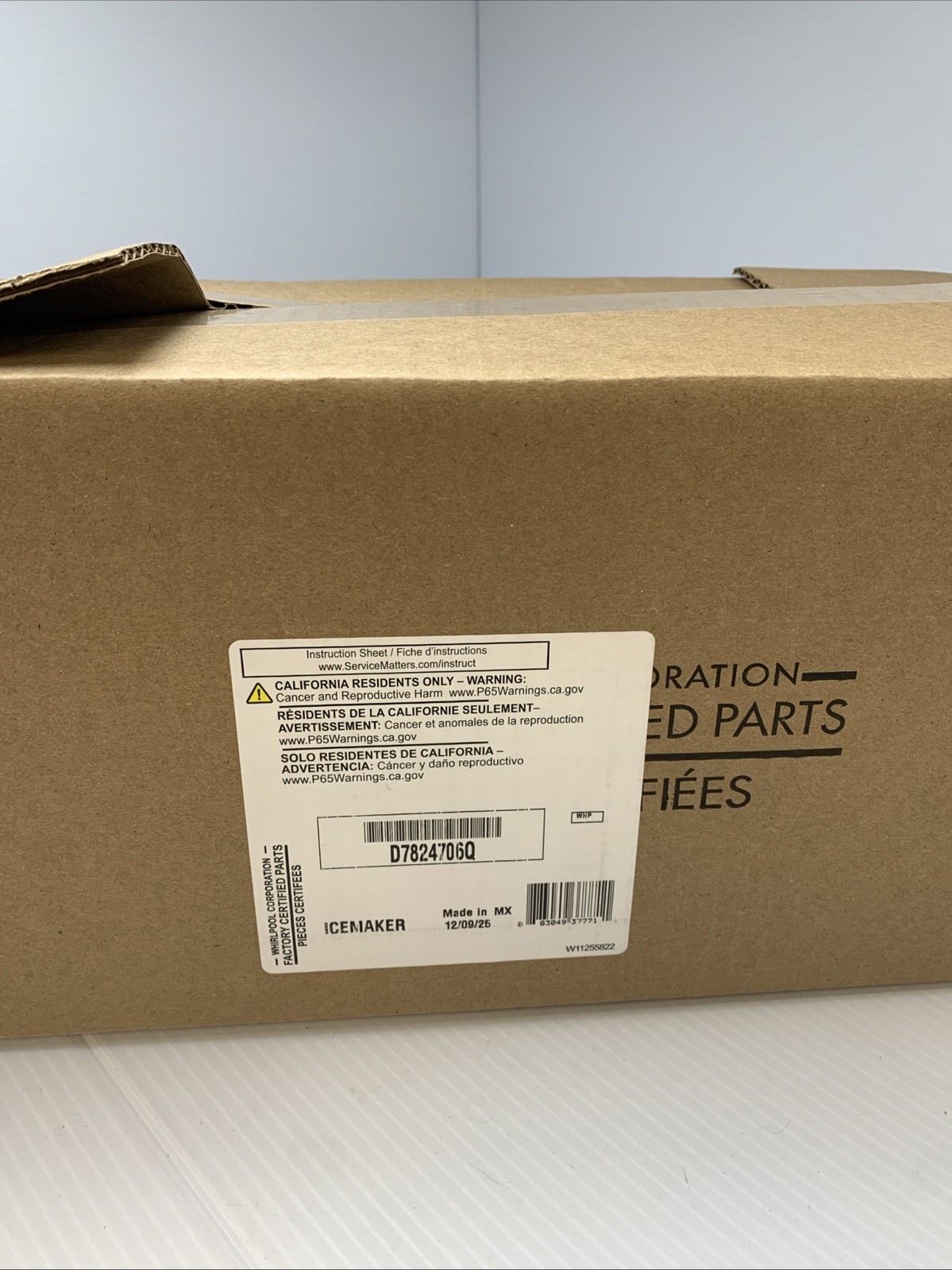 D7824706Q- *NEW* Genuine OEM Whirlpool Refrigerator Ice Maker**FREE SHIPPING** gallery