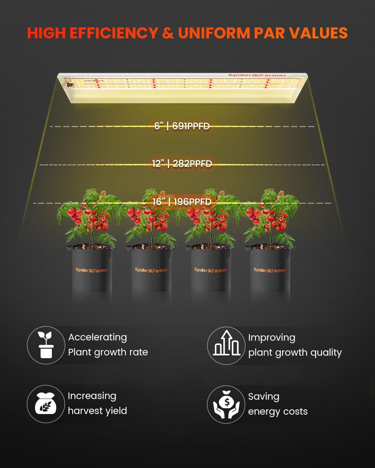 Sunlike SF300 LED Grow Light for Indoor Plants - Full Spectrum, Energy Efficient gallery