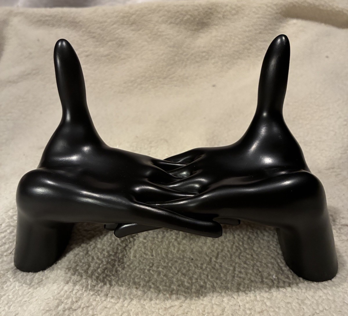 Eternal Black Hand Sculpture Resin Statue Modern Phone Stand Home Office Decor gallery
