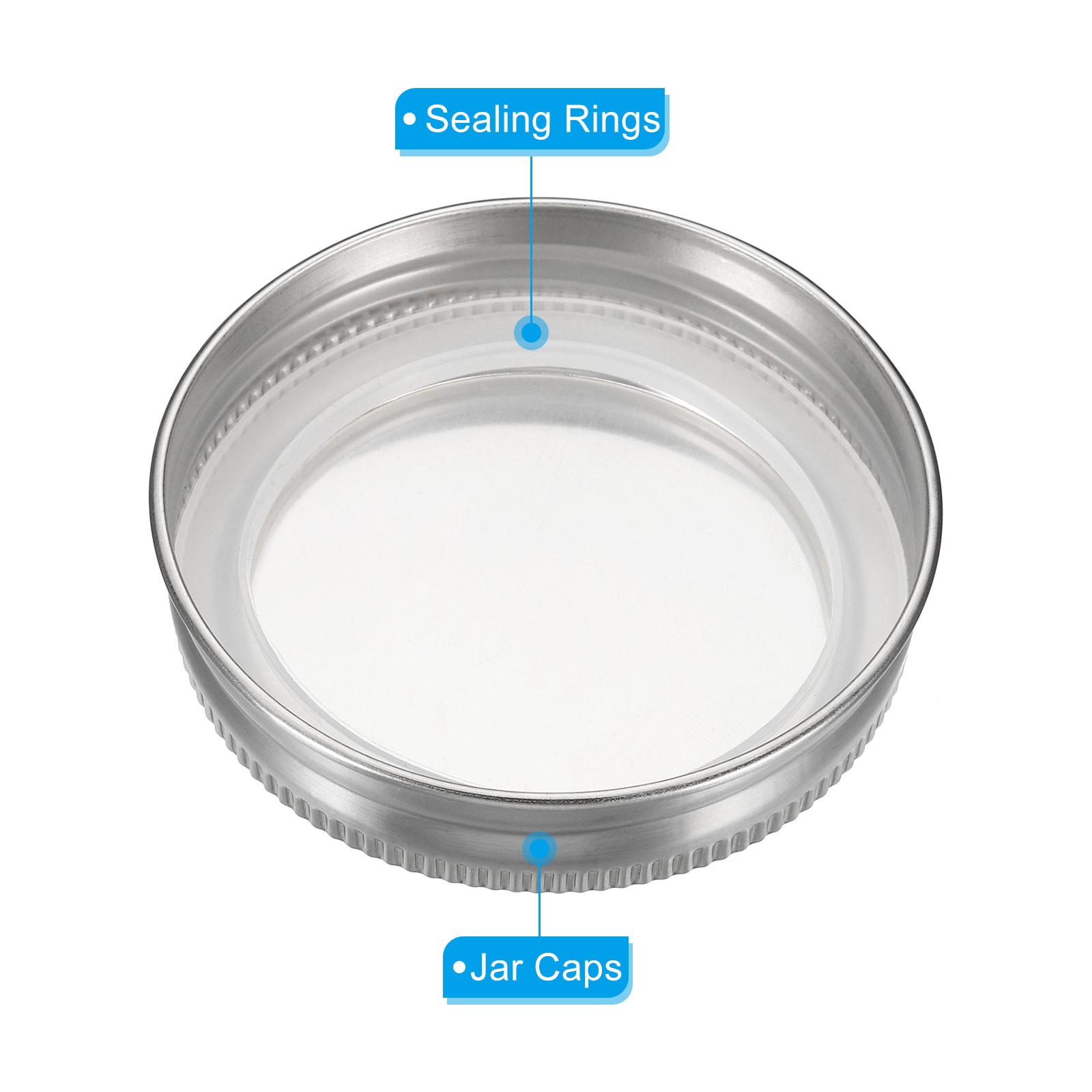 1Set/5 Pack 70mm / 2-3/4" Regular Mouth Stainless Steel Mason Jar Lids Sealing gallery