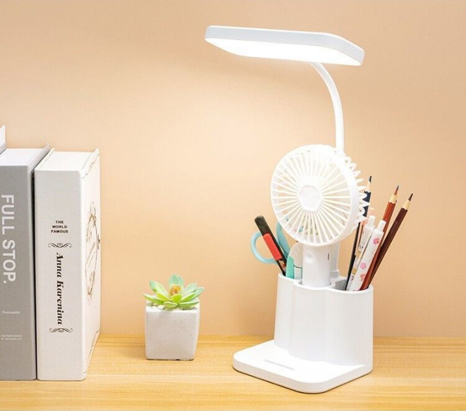 Dimmable LED Desk Light Touch Sensor Table Bedside Reading Lamp USB Rechargeable gallery