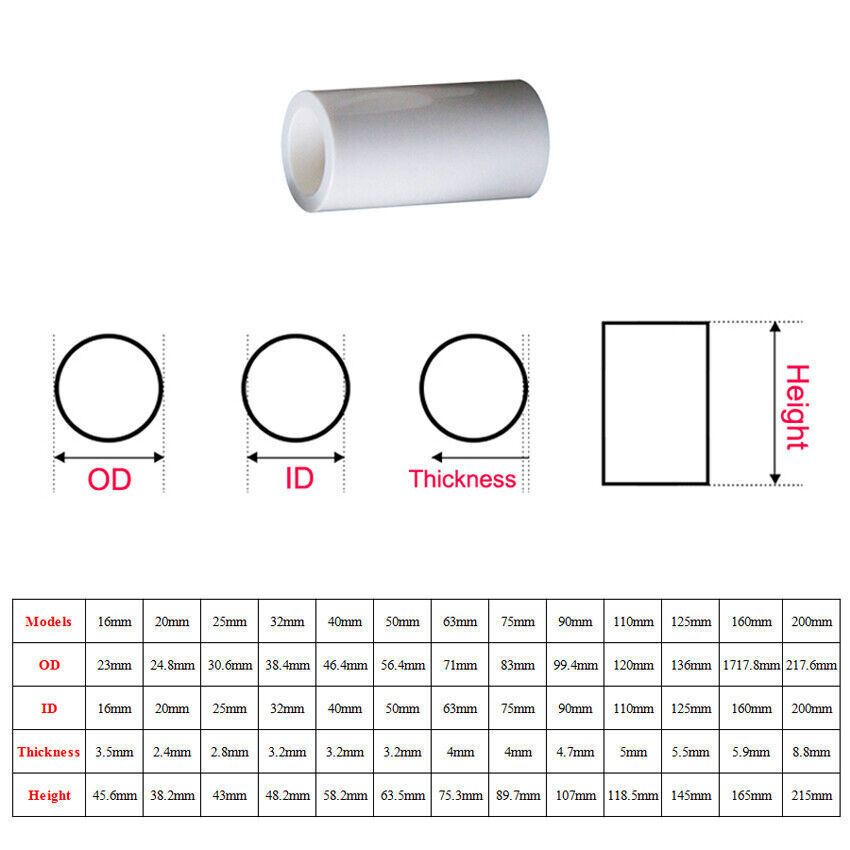 PVC 16mm-200mm Inner Diam Equal Water Supply Pipe Fittings Adapter Connector gallery
