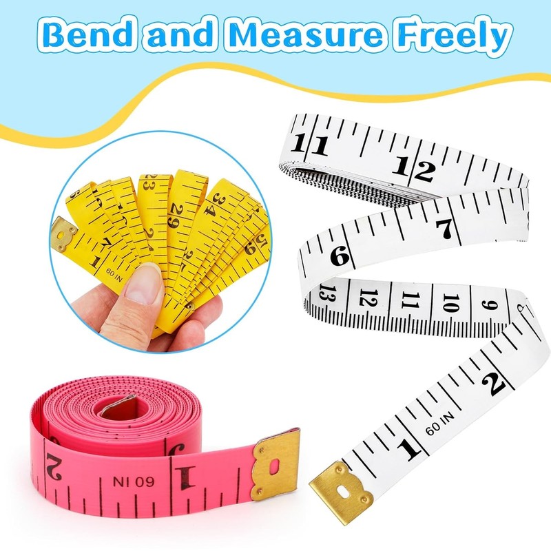 8pc Random Double Scale Soft Tape Measure Flexible Measuring Tape Ruler gallery