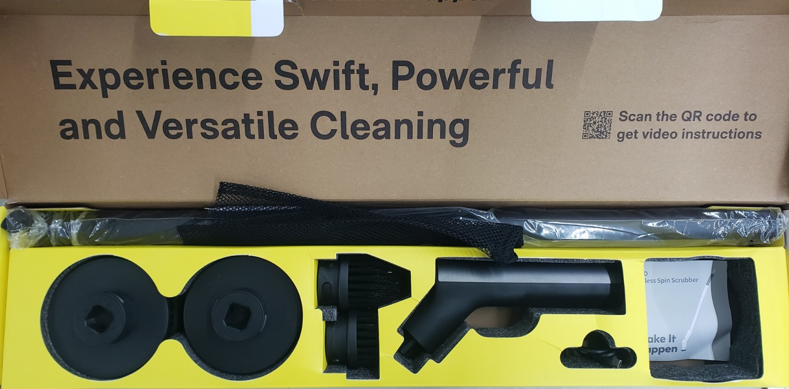 HOTO Cordless Spin Scrubber Cleaning Kit Brush Wand Attachments USB C Recharge gallery