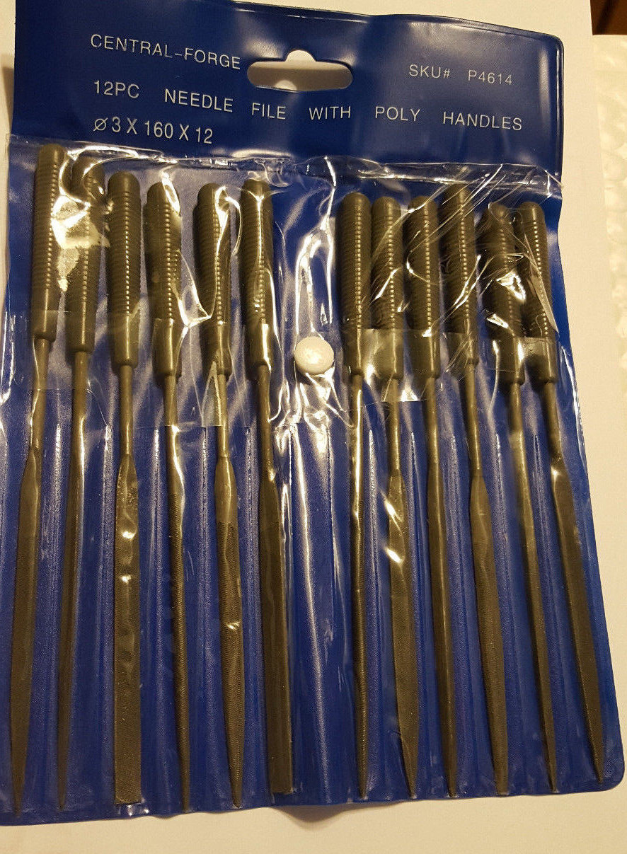 12 Piece Precision Needle Mini Smal File Set Assorted Shaped Poly Handles gallery