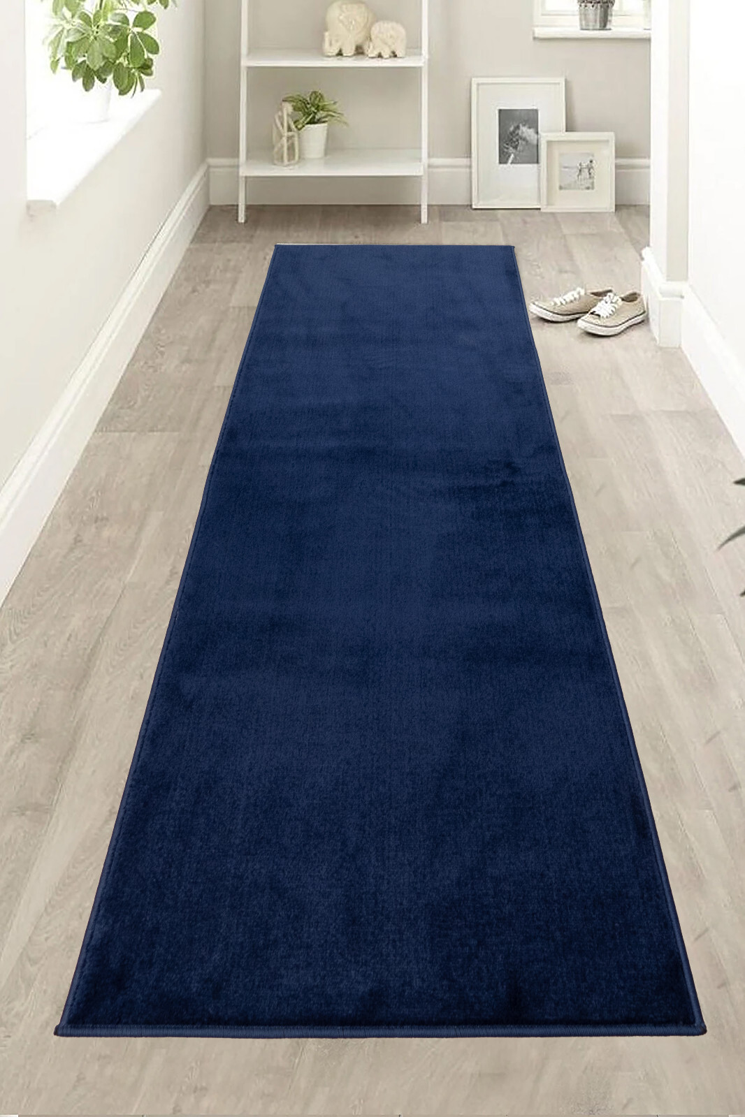 ConurDeals Antibacterial Hallway Kitchen Navy Color Soft Anti Slip Runner Rug gallery
