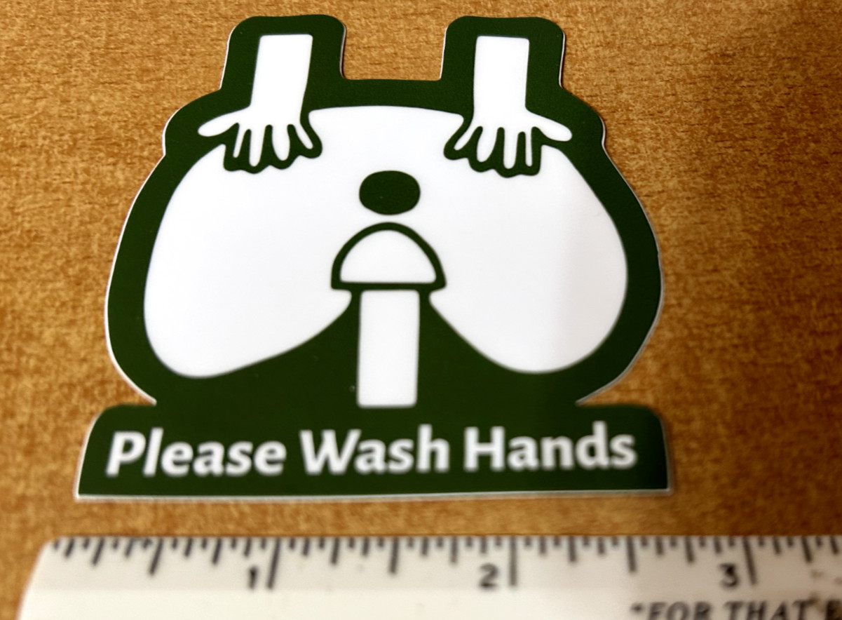Please Wash Your Hands Funny Sticker Vinyl Decal Sanitary Clean Warning gallery