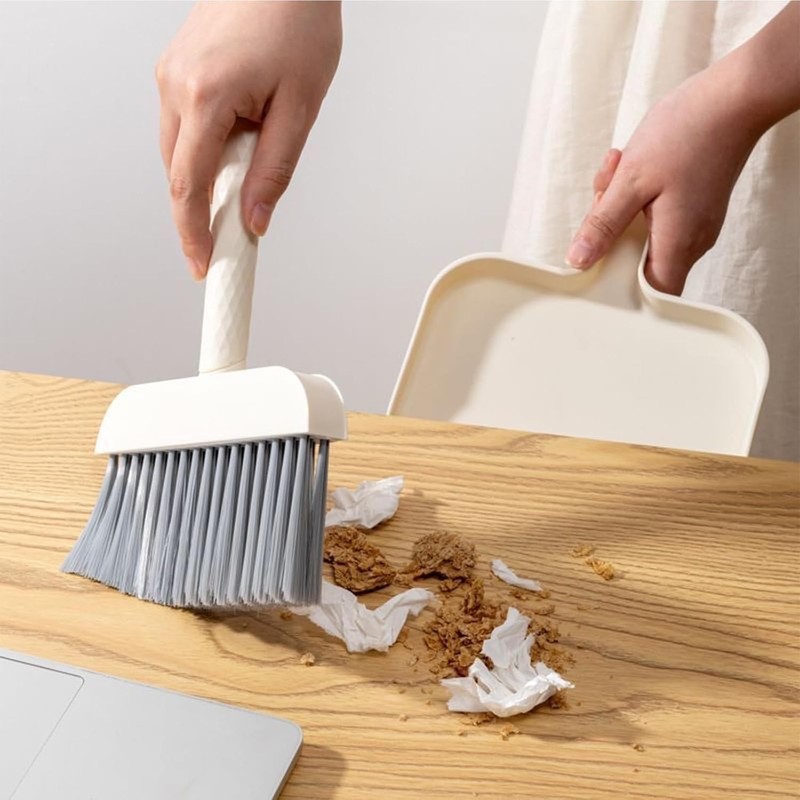 Mini Broom and Dustpan Set Compact Cleaning Kit for Home Car Travel Pet Hair gallery