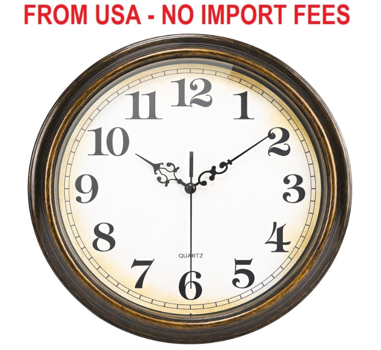 Yoiolclc Wall Clock Battery Operated Silent Non-Ticking Vintage Wall Clocks for gallery