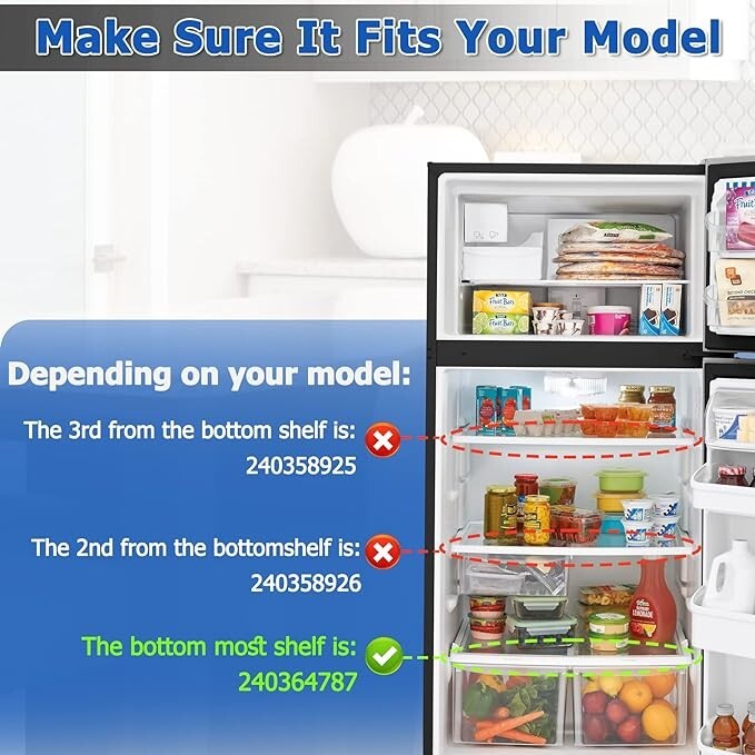 Crisper Drawer Cover Frame Compatible with Frigidaire Refrigerator 240364787 gallery