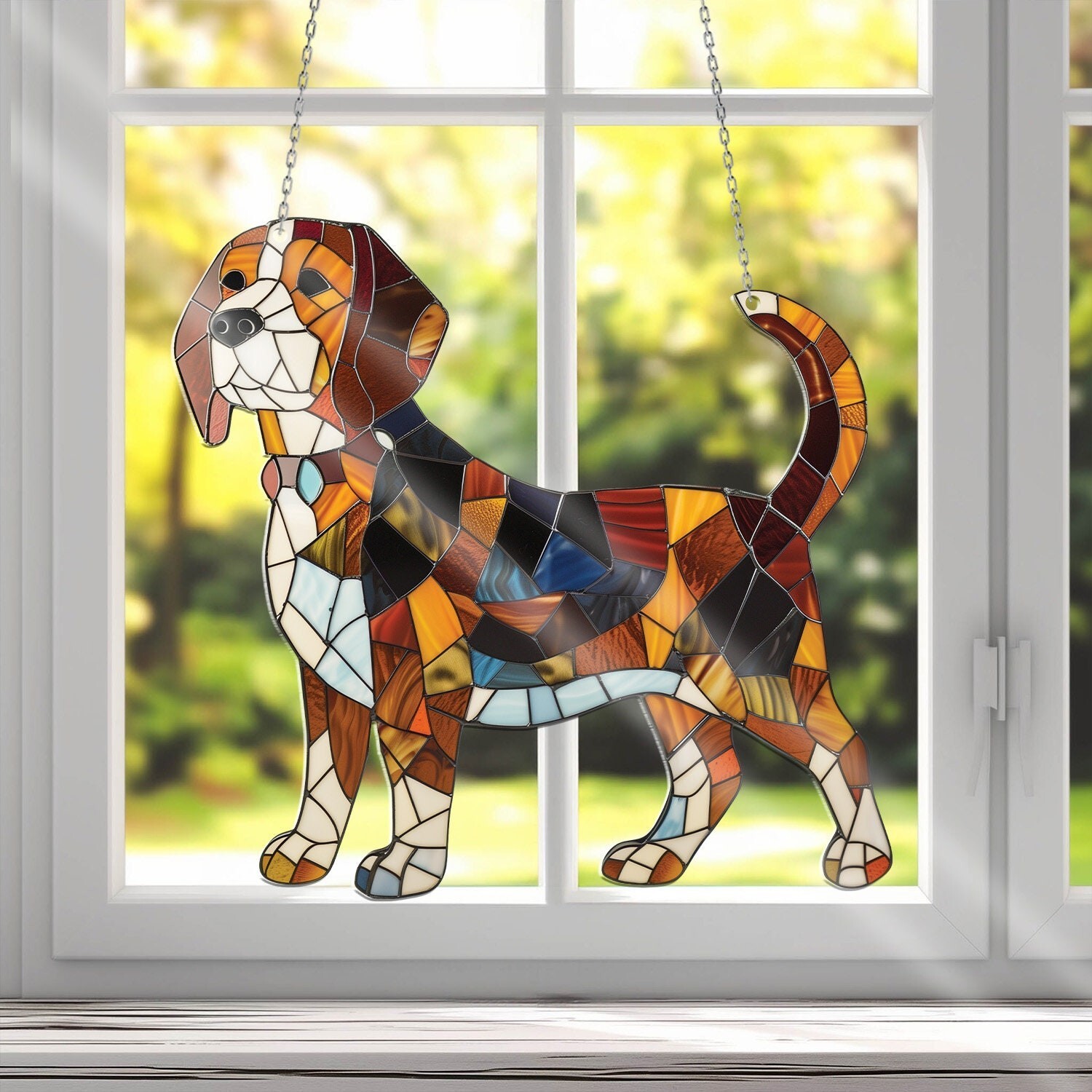 Beagle Dog Window Hanging, Beagle Dog Decorative Art, Gift For Dog Lover gallery