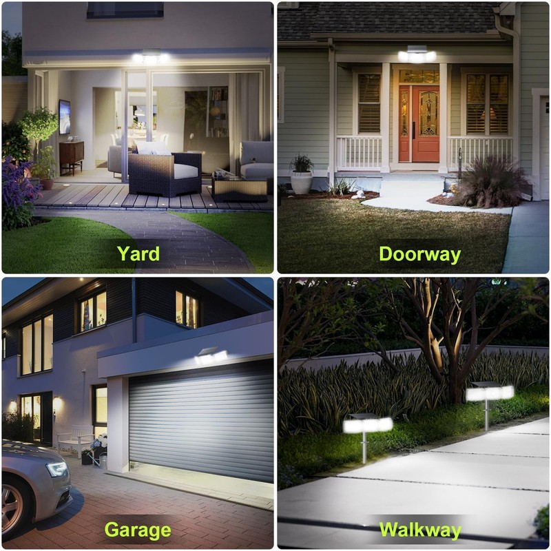Motion Sensor Outdoor Lights, 3600LM 260 LED Solar Lights with 2 Install Opti... gallery