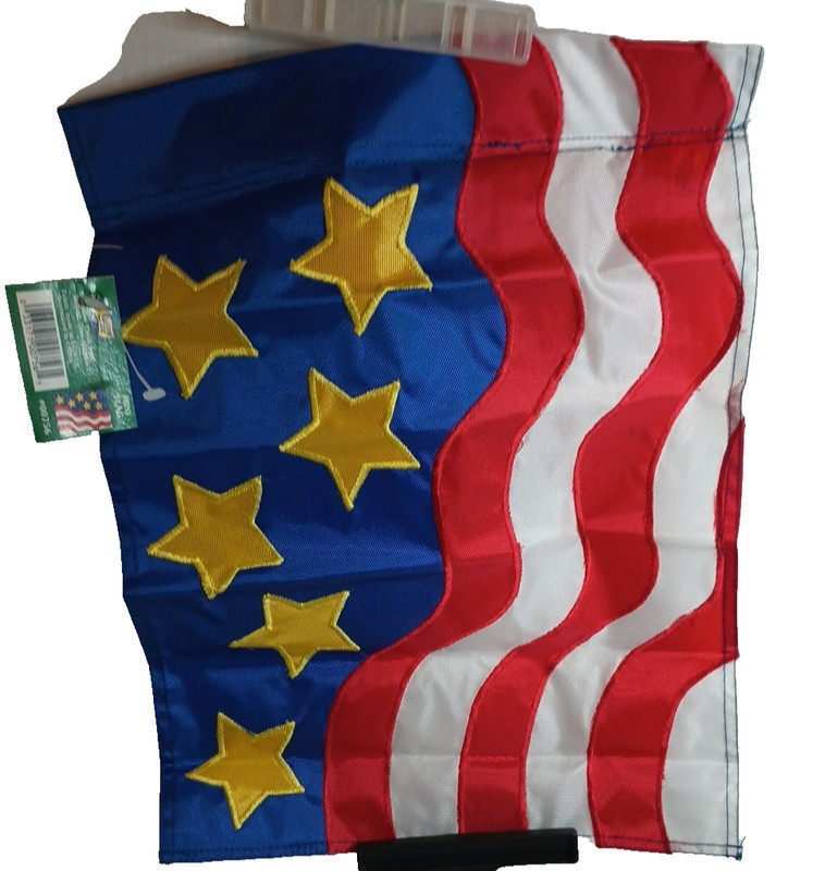 Star Spangles Small Double Sided Garden Flag 11 X 15 inches Meadow Creek New gallery