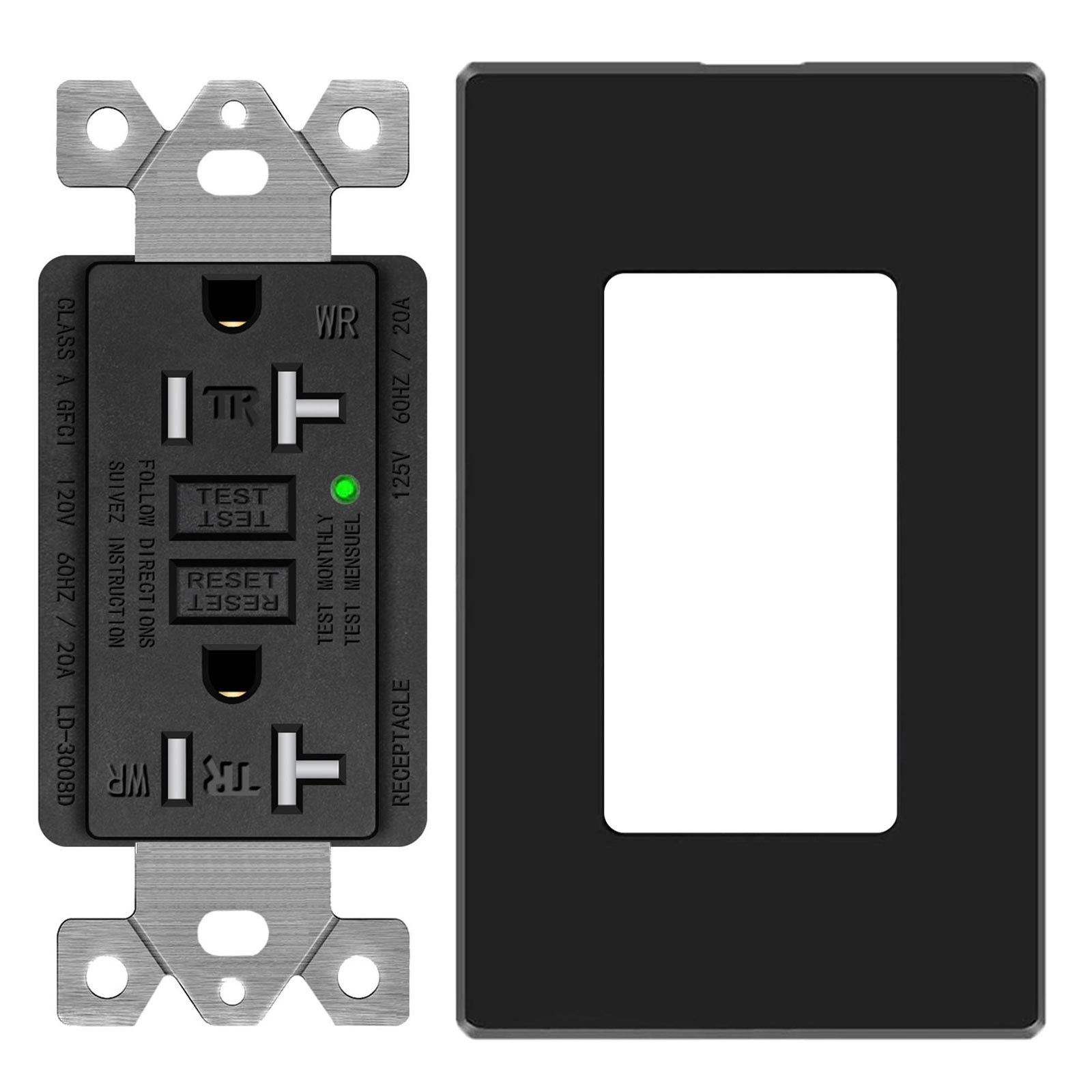 20 Amp GFCI Outlet Receptacle Tamper Resistant WR LED Indicator Commercial Grade gallery