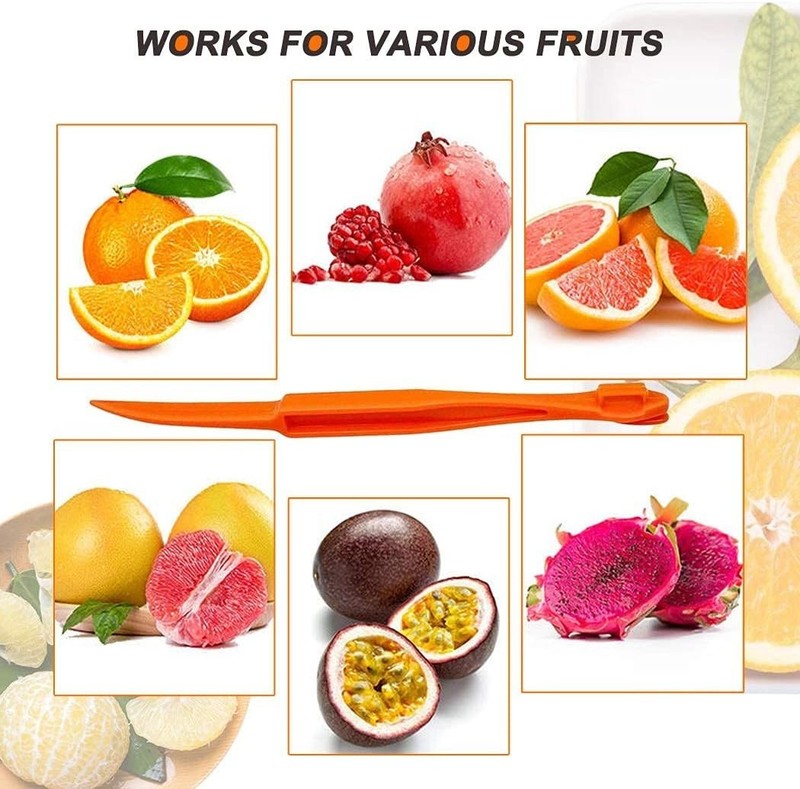 Durable Plastic Orange Peeler Set - Quick Citrus Peel Cutter for Easy Use gallery