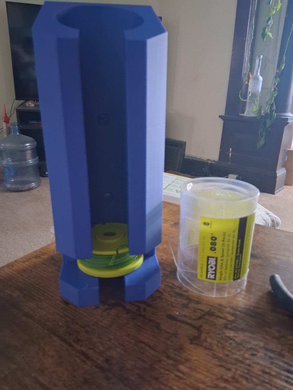 RYOBI weed wacker spool holder .Wall Mounted holder gravity-fed gallery
